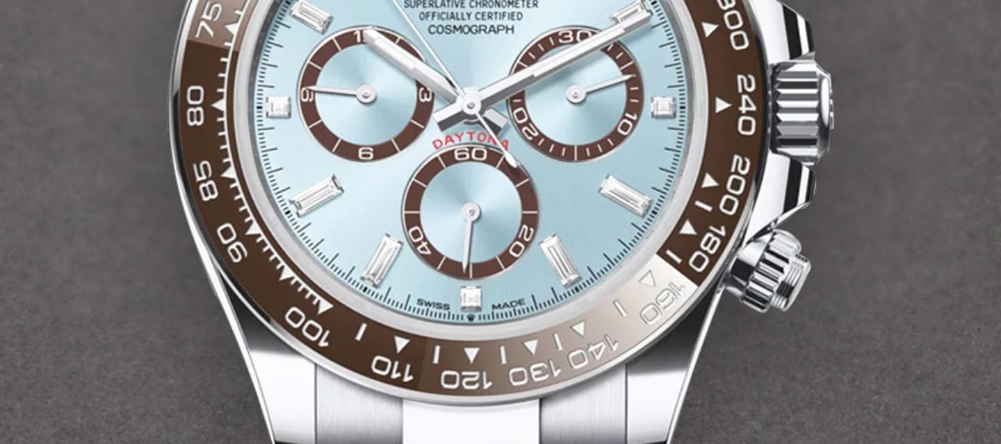 Rolex Cosmograph Daytona in platinum with ice-blue dial